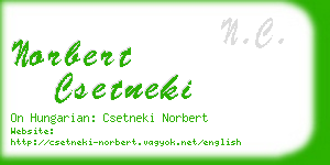 norbert csetneki business card